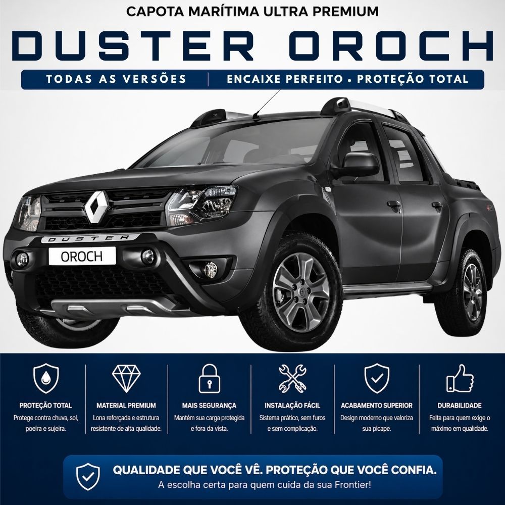 Capota Ultra Premium Duster Oroch 2022 Serve Para Todas as Versões - Reforçado, Impermeável + TREK