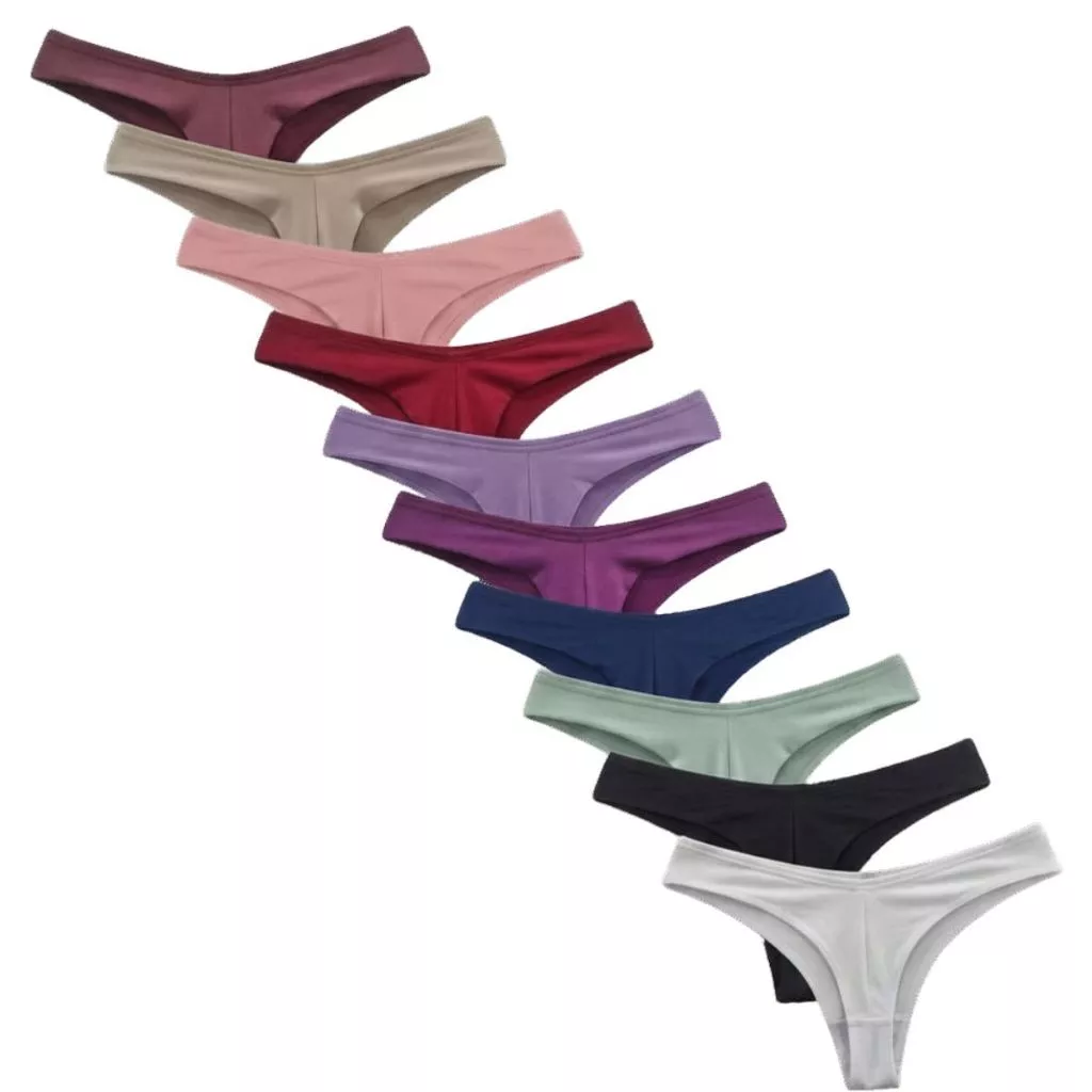 Kit Com 5 ou 10 Calcinhas Fio Duplo Conforto Levanta Bumbum  Forro em Algodão — imagem 1