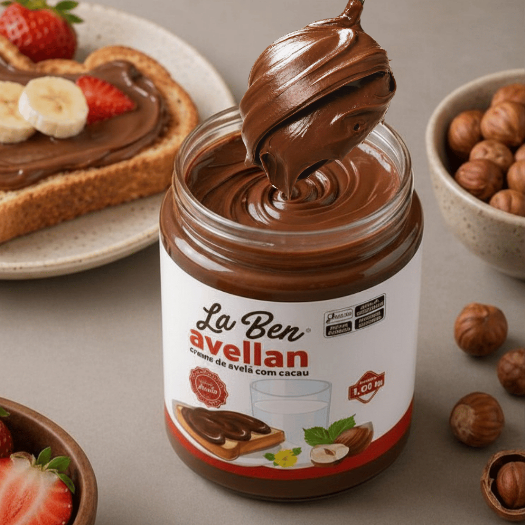 Creme de Avelã 1kg La Ben - Doce no pote tipo Nutella