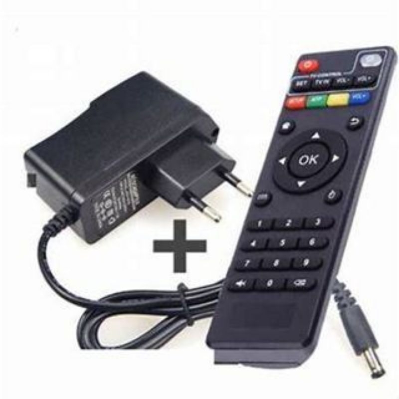 Kit Controle Universal Para Smart Box TV + Fonte Universal Para Smart Box TV