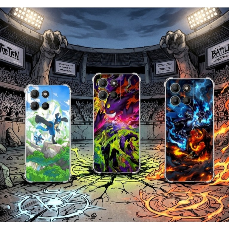 CAPA CAPINHA DESENHOS VARIADOS POKEMON CAPINHA PARA G15, G17, G57, G67, G77  ANTI IMPACTO
