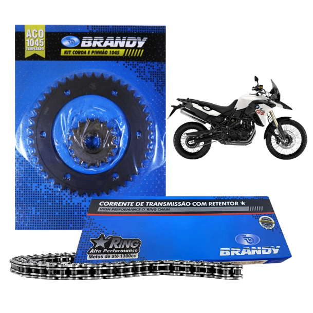 Kit Relação Completo 525x116l BMW F800 GS (10.5mm) 2008 até 2016 - Brandy