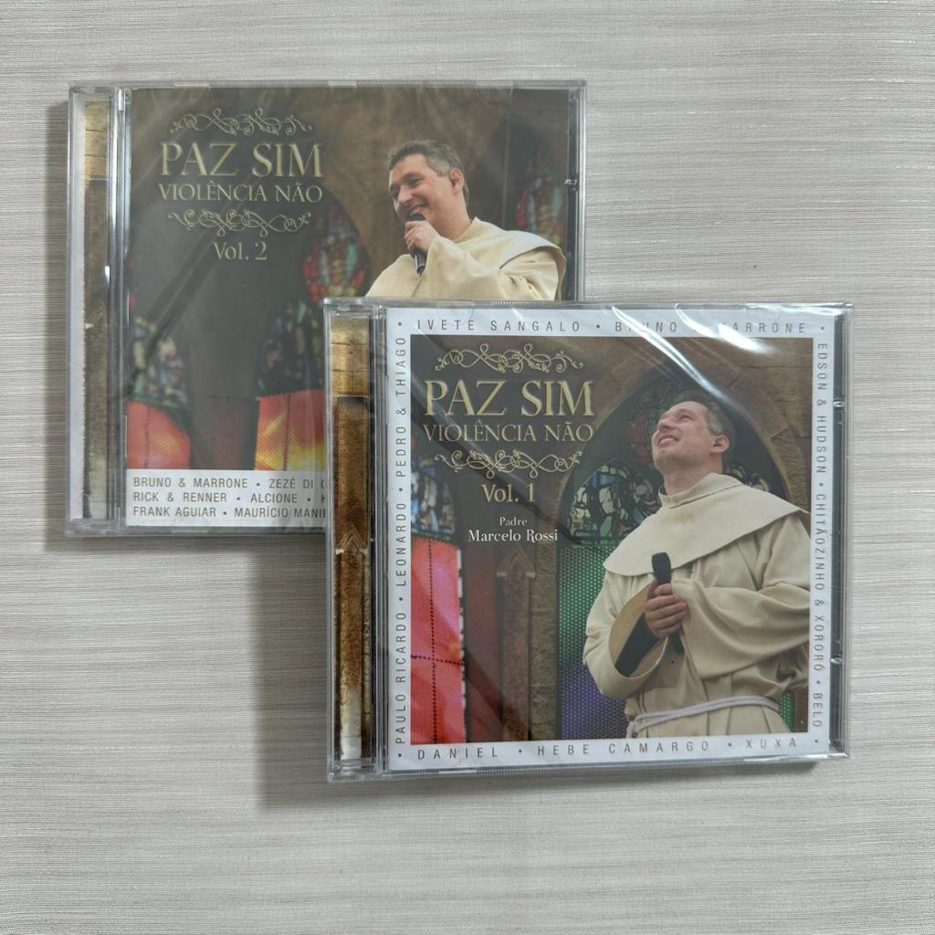 2 CD Padre Marcelo Rossi Volume 1 e 2 - Paz Sim, Violência Não