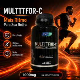 Vitamina C Zinco L-Arginina 1000mg 60 Comprimidos Imunidade Energia Disposição Suplemento Alimentar
