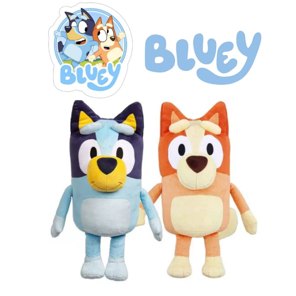 Pelúcia Bluey e Bingo 25 cm Original Importado Fofinho Decoração Boneco Brinquedo Para Criança
