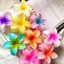 24/+ peças 6cm 8cm Grampos/Piranhas de Cabelo Flor de Feriado de Praia –Barrettes link para atacado