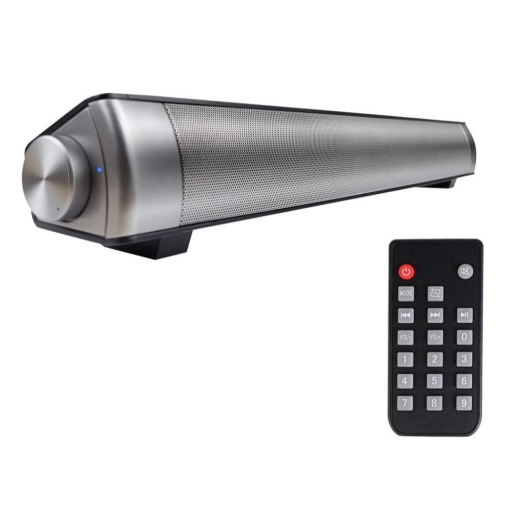 Soundbar Bluetooth LP-S08 Barra de Som Portátil Wireless USB P2 FM com Controle Remoto Alta Potência para TV PC