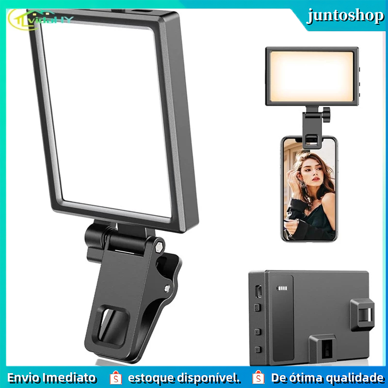80 LED Selfie Lights, Cell Phone Fill Lights with Front Back Clip, 3 Modes, Fill Lights