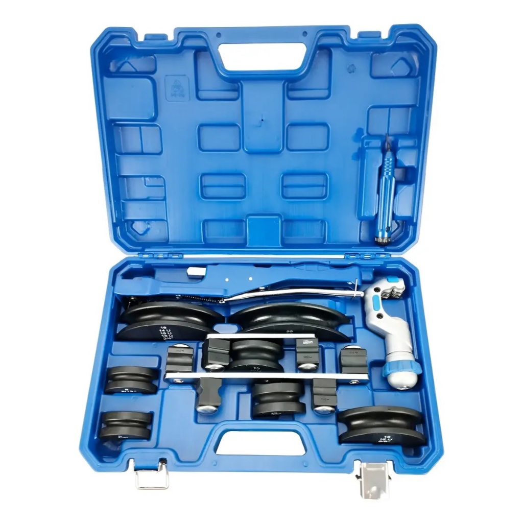 Kit Curvador Tubos De Cobre Com Cortador 1/4 A 7/8 + Rebarbador