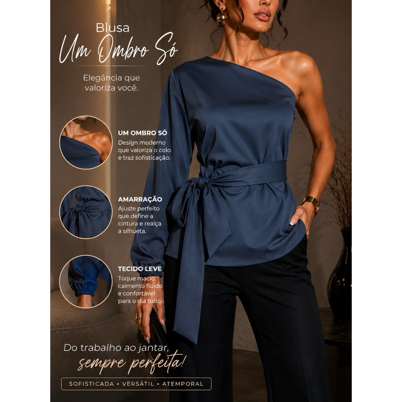 Blusa Feminina Peplum Nula Manga Bata Laço Elegante Manga Longa Amarrar Social Mula Manca Moderna Premium Moda Gringa