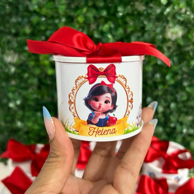 Kit tubolatas personalizadas branca de neve baby• Lembrancinha maternidade | batizado | aniversário | chá de bb • 5x6