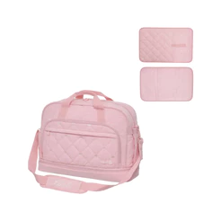 Mala Maternidade Lilica Ripilica 55cm Grande Com Zíper e Alças Ajustáveis Rosa Original - Pacific