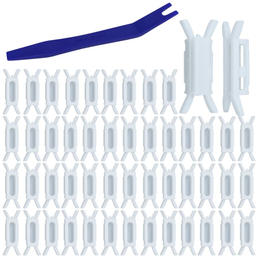 Kit 50 Grampo Presilha Fixador Pingadeira Porta Para Fiat Palio Weekend Siena Strada 1999 a 2019