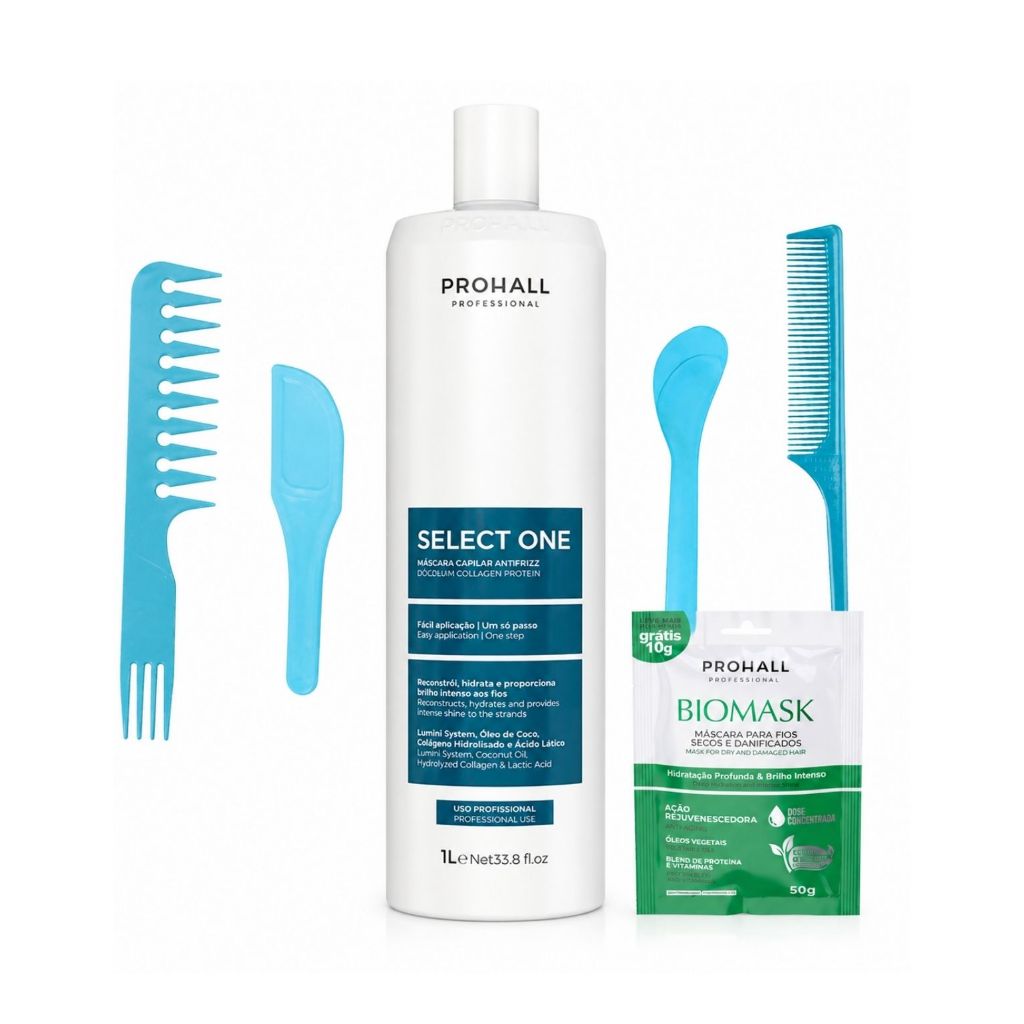 Prohall 1 Litro Select One Só 1 Único Passo Progressiva Sem Formol Profissional