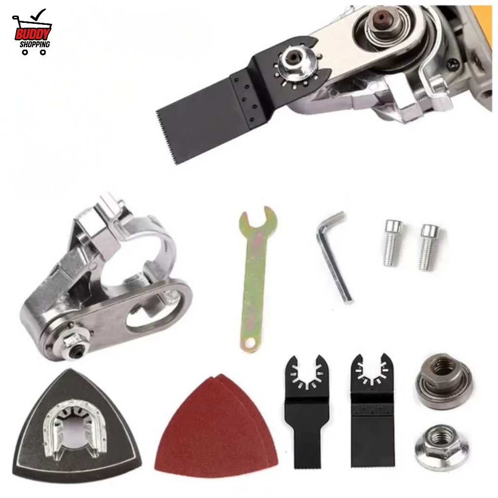 Adaptador Rebarbadora para Ferramenta Oscilante Multifuncional Kit Metal para Corte e Lixamento