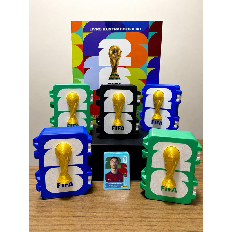 Porta Figurinhas Copa 2026 em Impressão 3D + Kits de figurinhas da copa - Réplicas Não Oficiais🟢🟡
