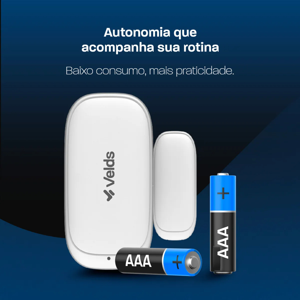 Sensor Wifi Abertura Velds P/ Portas E Janelas Branco