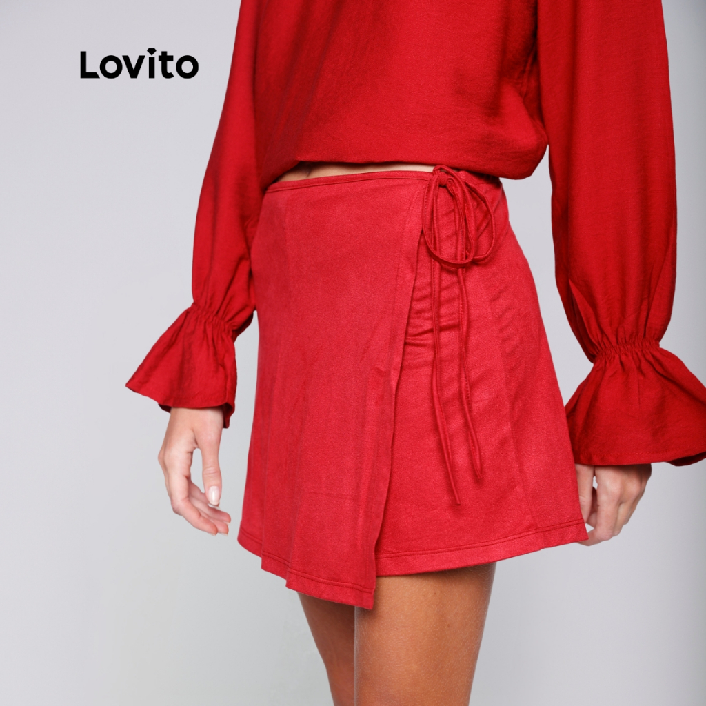 Lovito Shorts Saia Suede Inverno Feminino BRSKB1387BRL1417