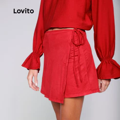 Lovito Shorts Saia Suede Inverno Feminino BRSKB1387BRL1417