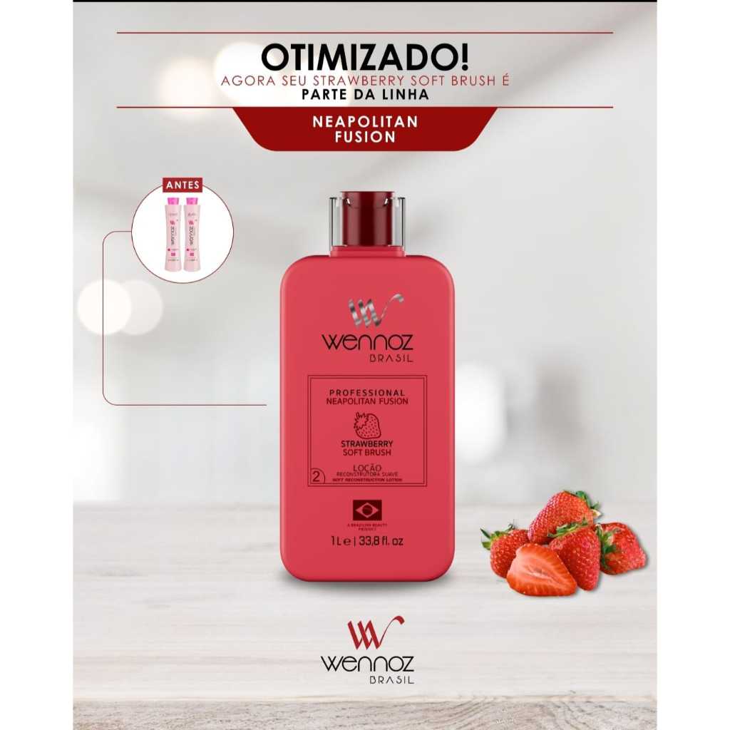 Progressiva strawberry Botox (H.Brush Platinum) passo 2 Wennoz - Original .