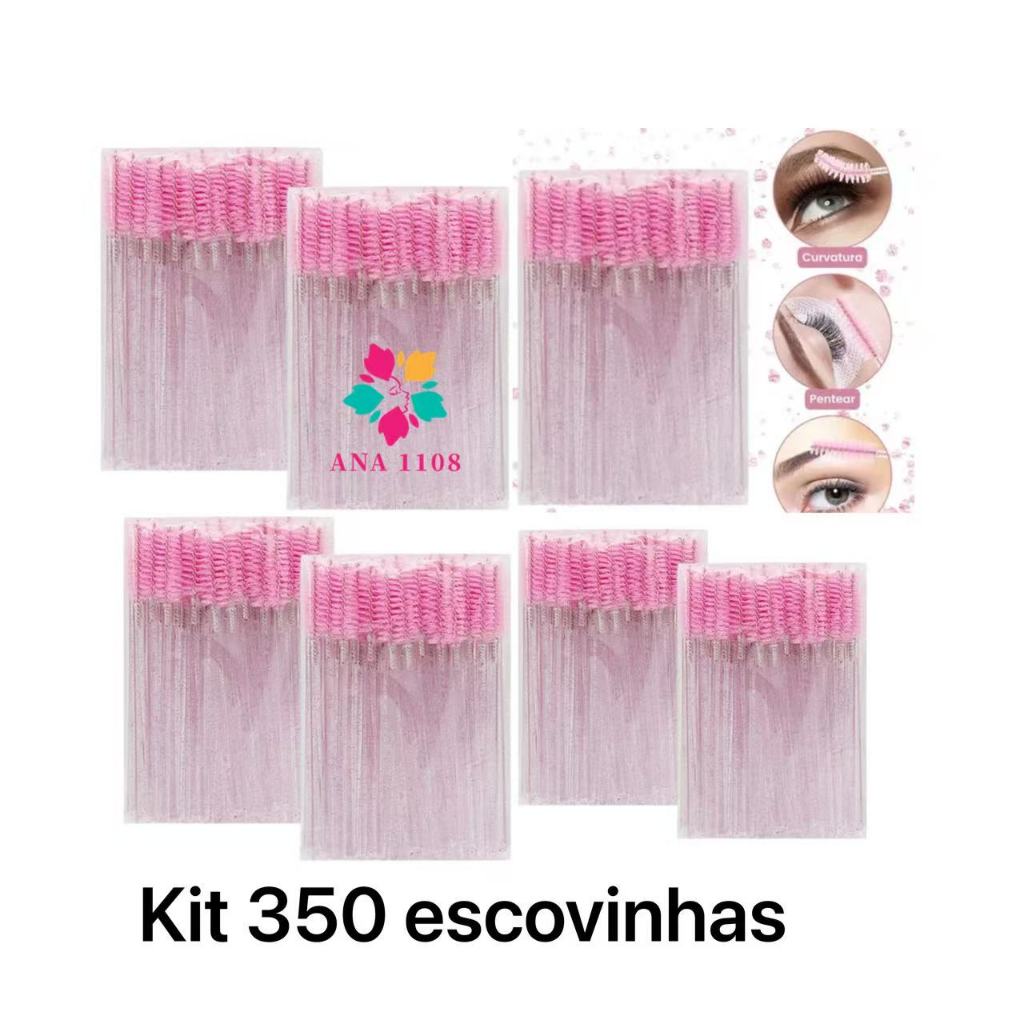 ANA 1108 KIT 350 unidades escovinhas glitter e sem Glitter Extensão de Cílios e sobrancelha — imagem 2 de 2