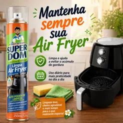 Spray Limpa Air Fryer 250ml Uso Dário Preserva O Antiaderente E Deixa Pronta Para O Próximo Uso