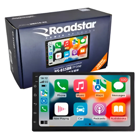 Central Multimidia Roadstar 7 Polegadas Sistema Android Car Play sem Fio GPS Google Play Store 2gb + 32gb RS815BR
