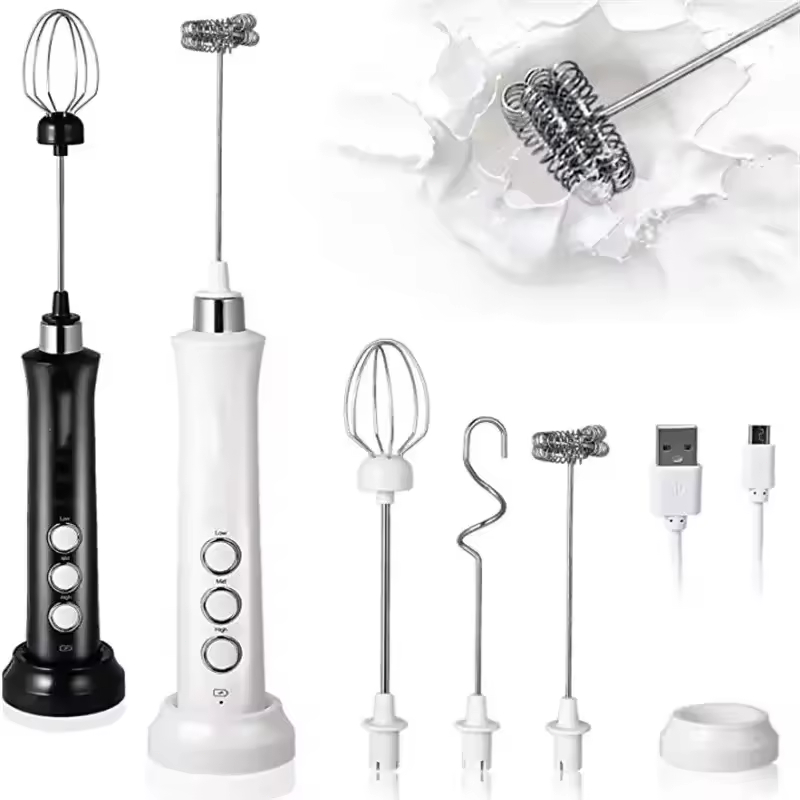 3 em 1 Electric Blender/USB Charging/Handheld Electric Whisk/Coffee Milk Frother
