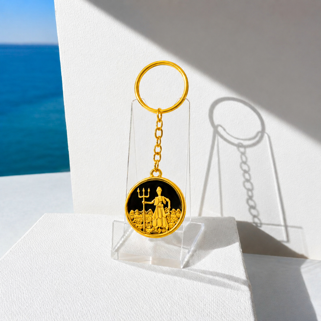 Chaveiro orixá exu dourado candomblé