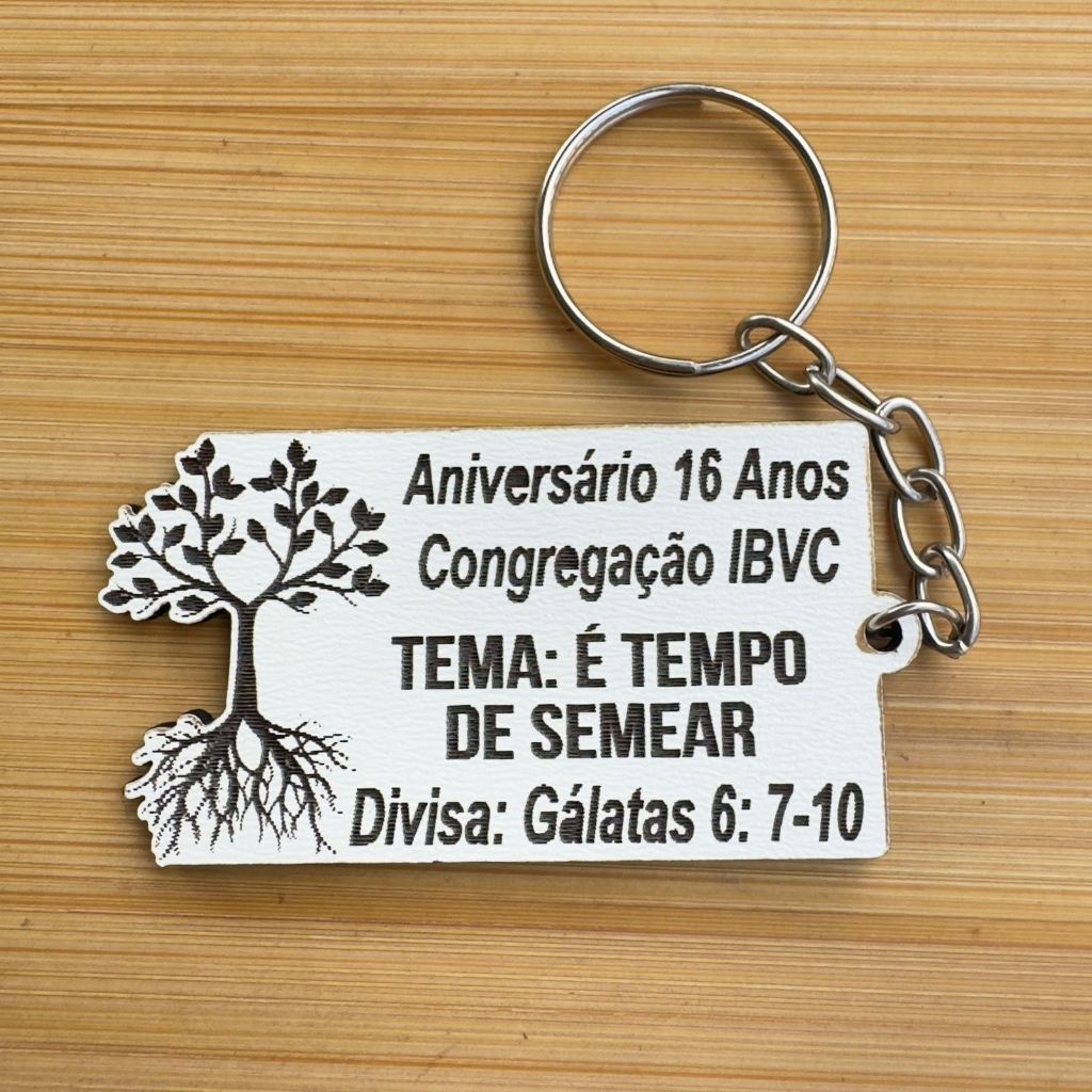 Kit Chaveiros Arvore - Igreja Personalizado MDF Congresso Evento Religioso Lembrancinha em MDF