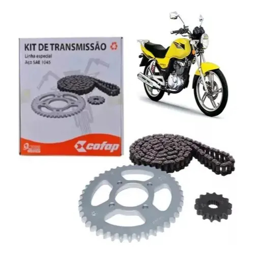 Kit Relação Tração Transmissão Suzuki Yes 125 2004 2005 2006 2007 2008 2009 2010 2011 2012 2013 2014 2015 Original Cofap