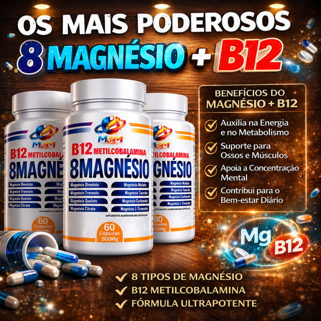 8 MAGNESIO + B12 BEDOSE METILCOBALAMINA DIMALATO QUELATO L-TREONATO