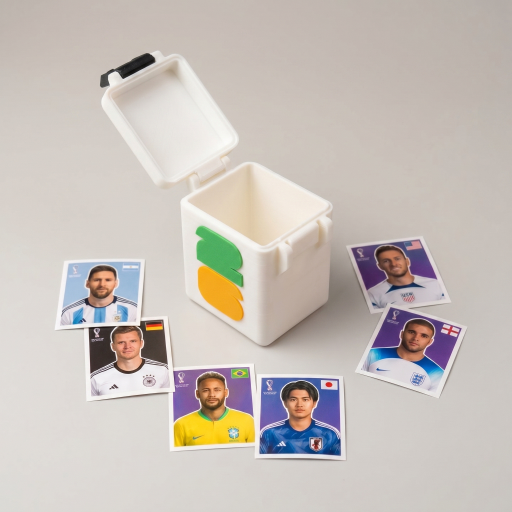 Porta Figurinhas Álbum Copa do Mundo 2026 - Caixa p 200 Figurinhas - Estojo de Figurinha Organizador