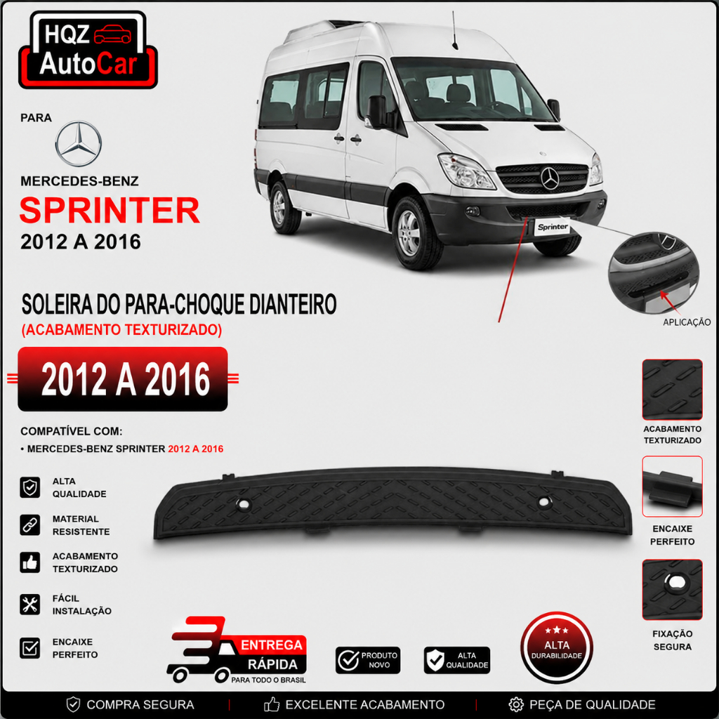 Acabamento Pisante Parachoque Sprinter 2012 a 2016