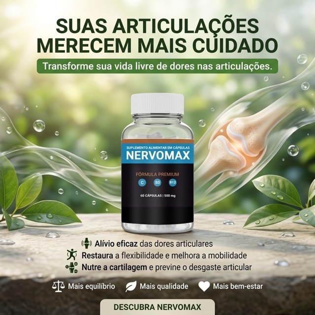 Nervomax Original 60 Cápsulas Envio Imediato Fórmula Premium GQS Distribuidora de Suplementos