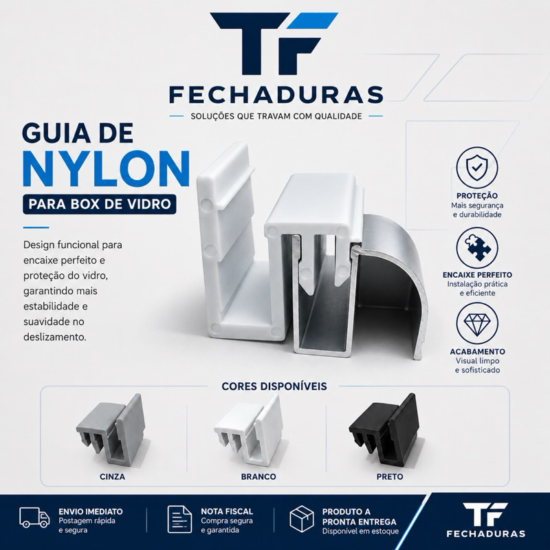 Guia Deslizante Inferior Pra Box 08/10 mm Blindex