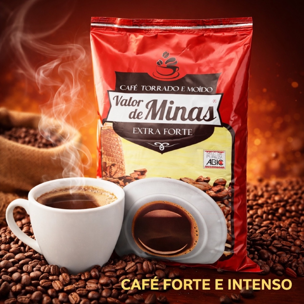 Café Torrado Moído Extra Forte Valor de Minas 500 Gramas Oferta