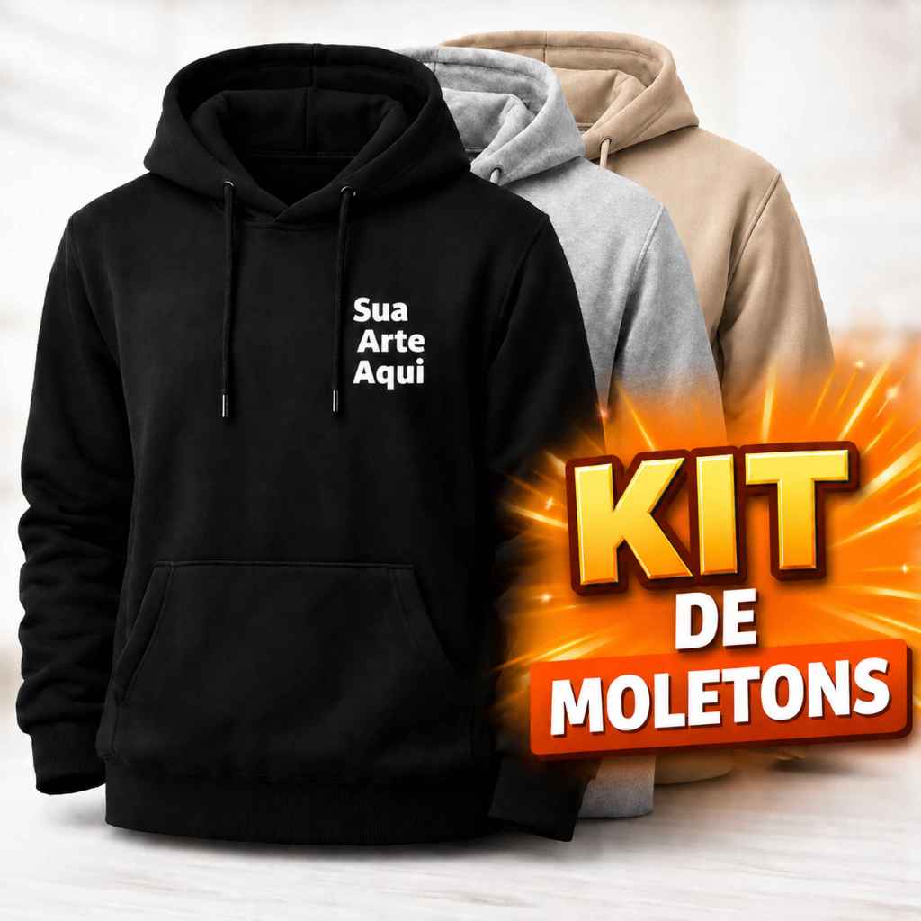 Kit de Moletom canguru personalizado