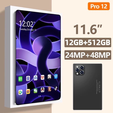 【Teclado + mouse grátis】Hancdon Tablet PRO12 MAX | 12GB+512GB | 11.6'' Tela | 8800mAh | 5G+WiFi | Dual Câmera 24MP +48MP