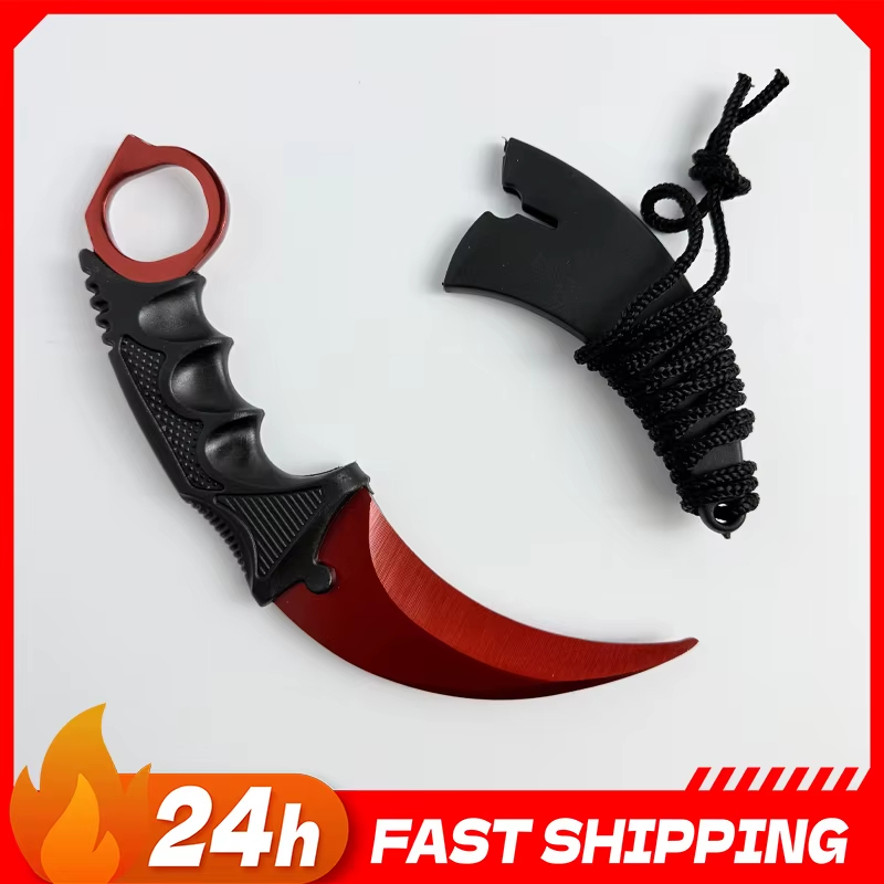 Faca Karambit Ruby de 18,8cm, Modelo Fundido Seiko com Cabo de Plástico, Facas de Treinamento para Atividades a
