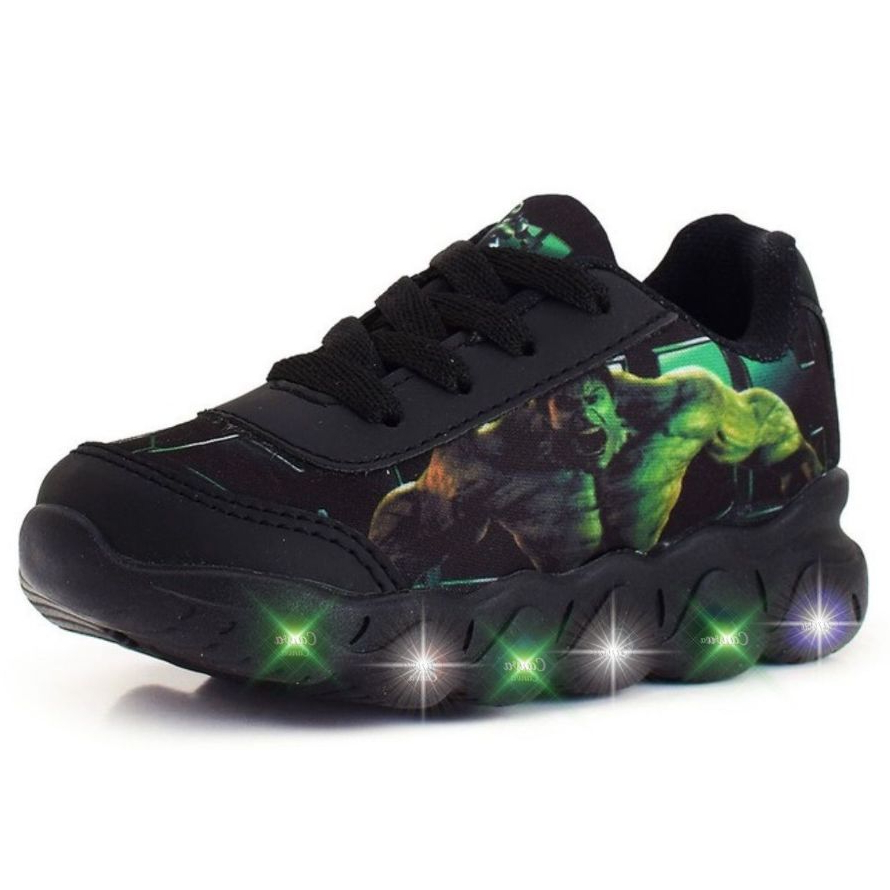 Tênis Infantil Masculino Menino Com Led Pisca Pisca Divertido Leve Confortável Resistente 20 Ao 31