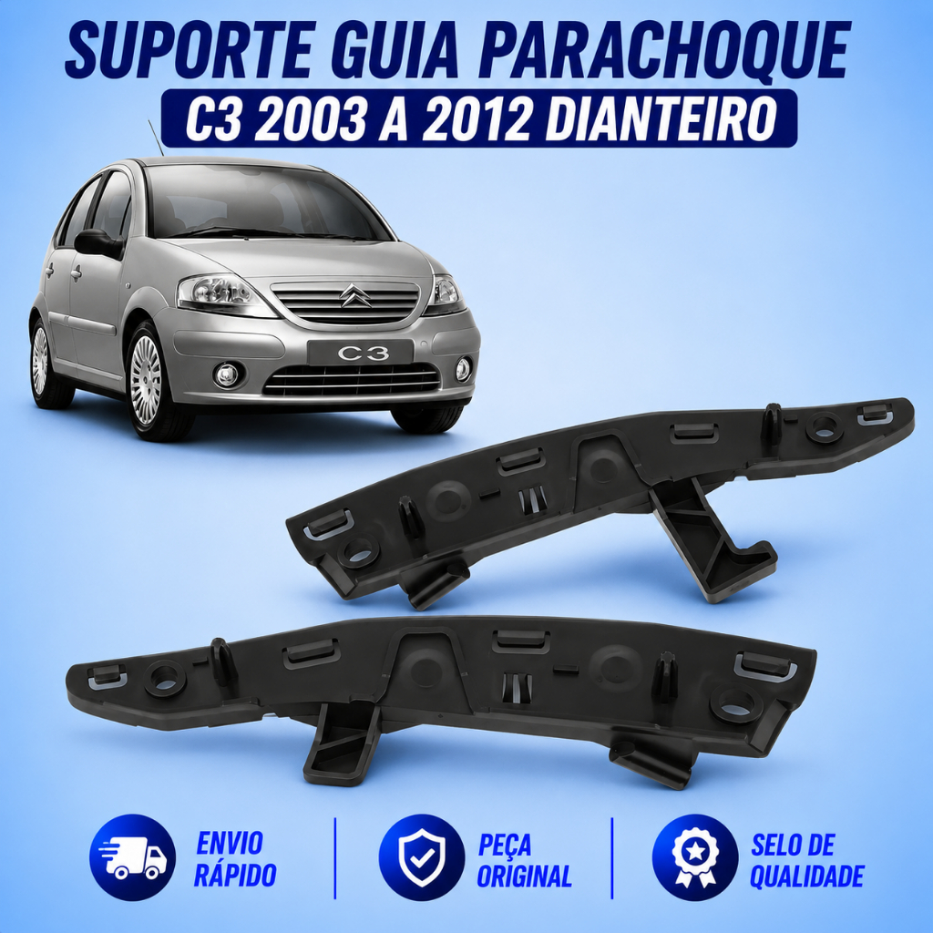 Suporte Guia Parachoque C3 2003 A 2012 Dianteiro