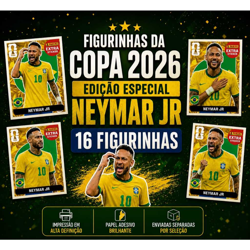 FIGURINHA COPA 2026 NEYMAR JR ÁLBUM DA COPA 2026 COPA DO MUNDO FIFA 2026