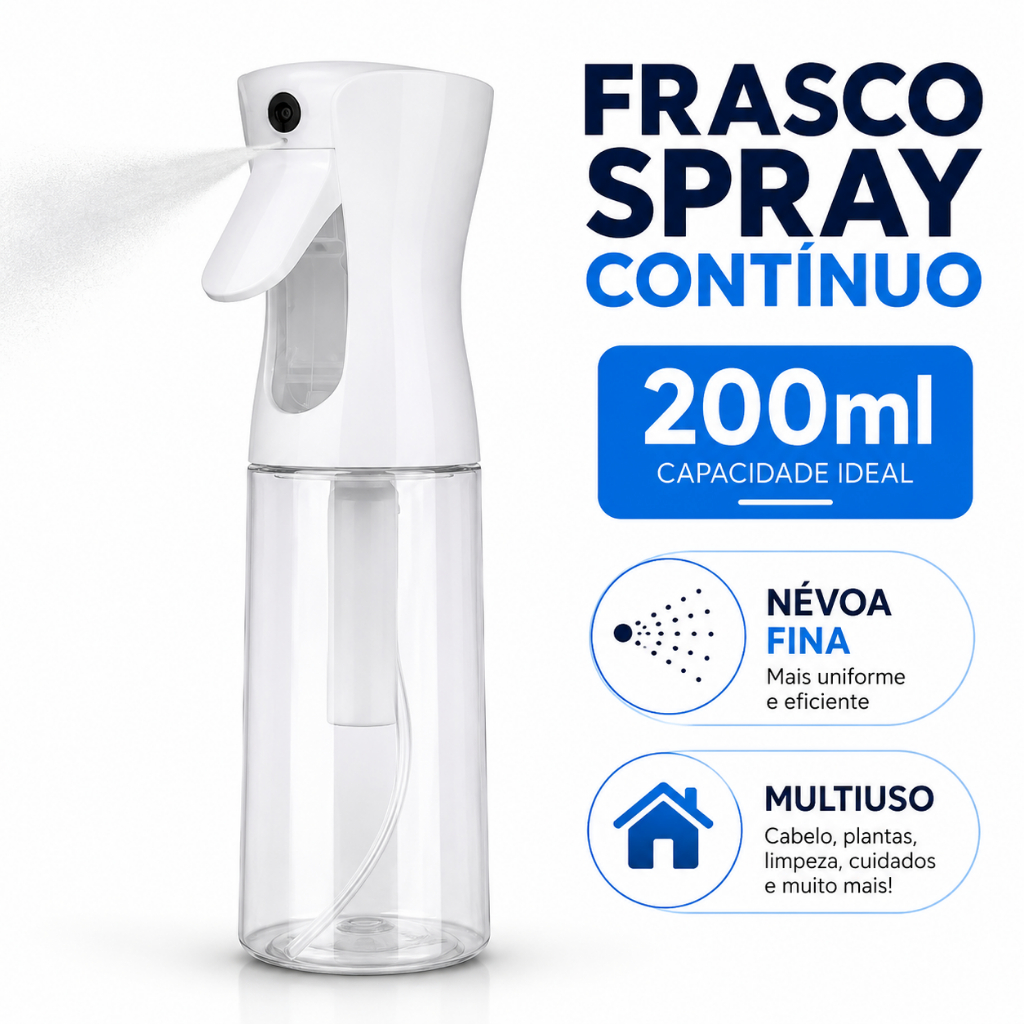 200ml Frasco Spray De Alta Pressão Pulverizador De Névoa Contínuo ZEM