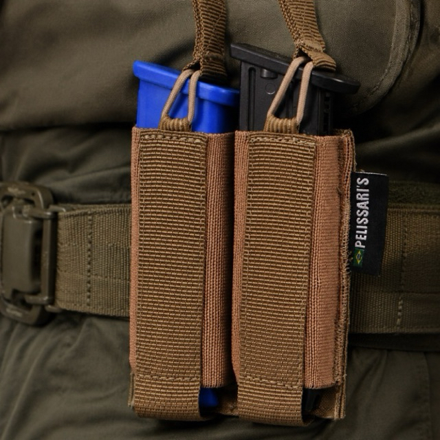 Porta Carregador De Pistola Duplo Tático Molle Militar