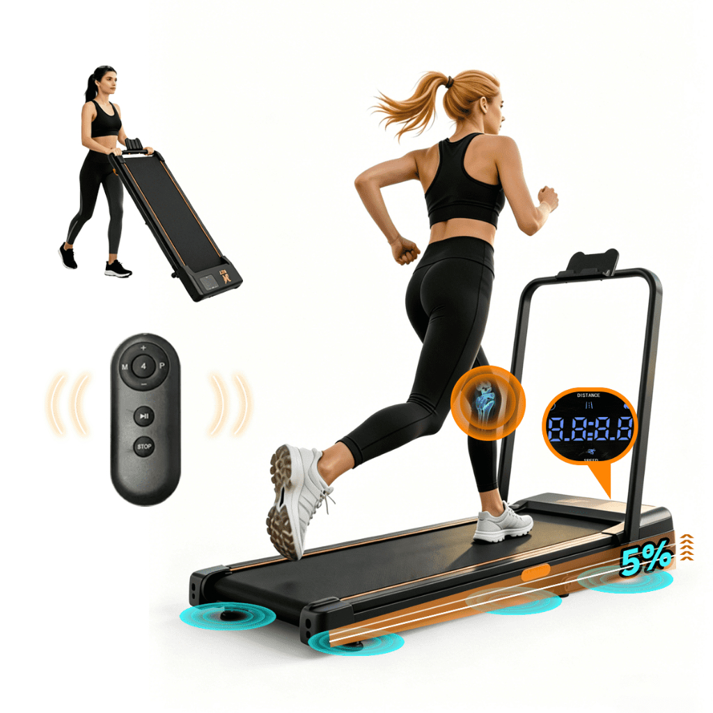 Esteira Elétrica   Dobrável Portátil Caminhada   Residencial Controle   Remoto 120kg (110V/220V)