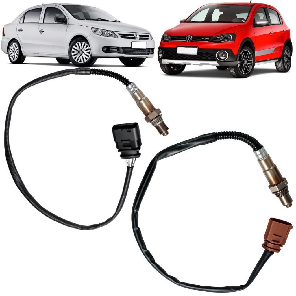 Kit Sonda Lambda Pré e Pós-Catalisador Gol Fox Polo Golf Saveiro Voyage G5 G6 1.0 1.6 8v Flex