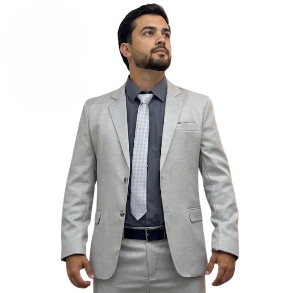 Terno Masculino Poliviscose Corte Italiano Slim Alta Costura Qualidade