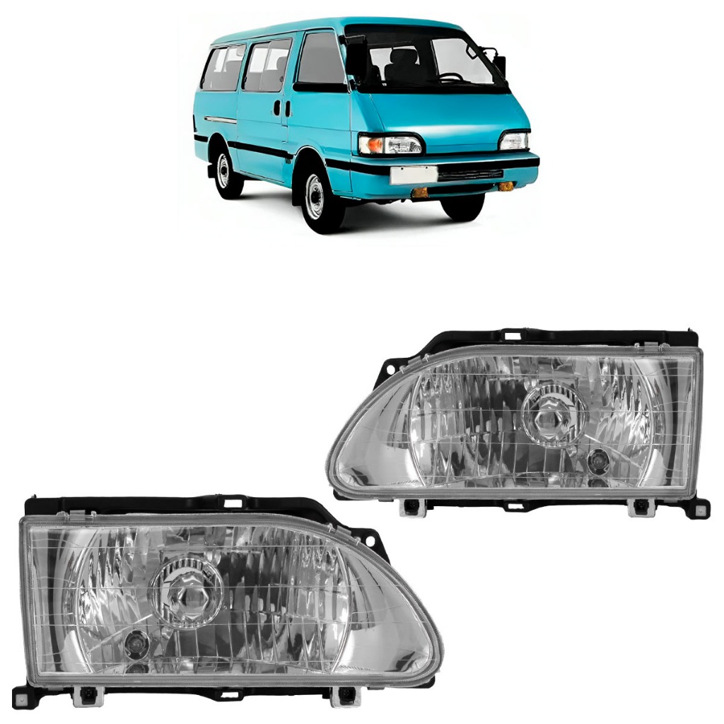 Par Farol Dianteiro Besta 1996 1997 1998 Máscara Cromada Foco Simples Lente Lisa Acrilico