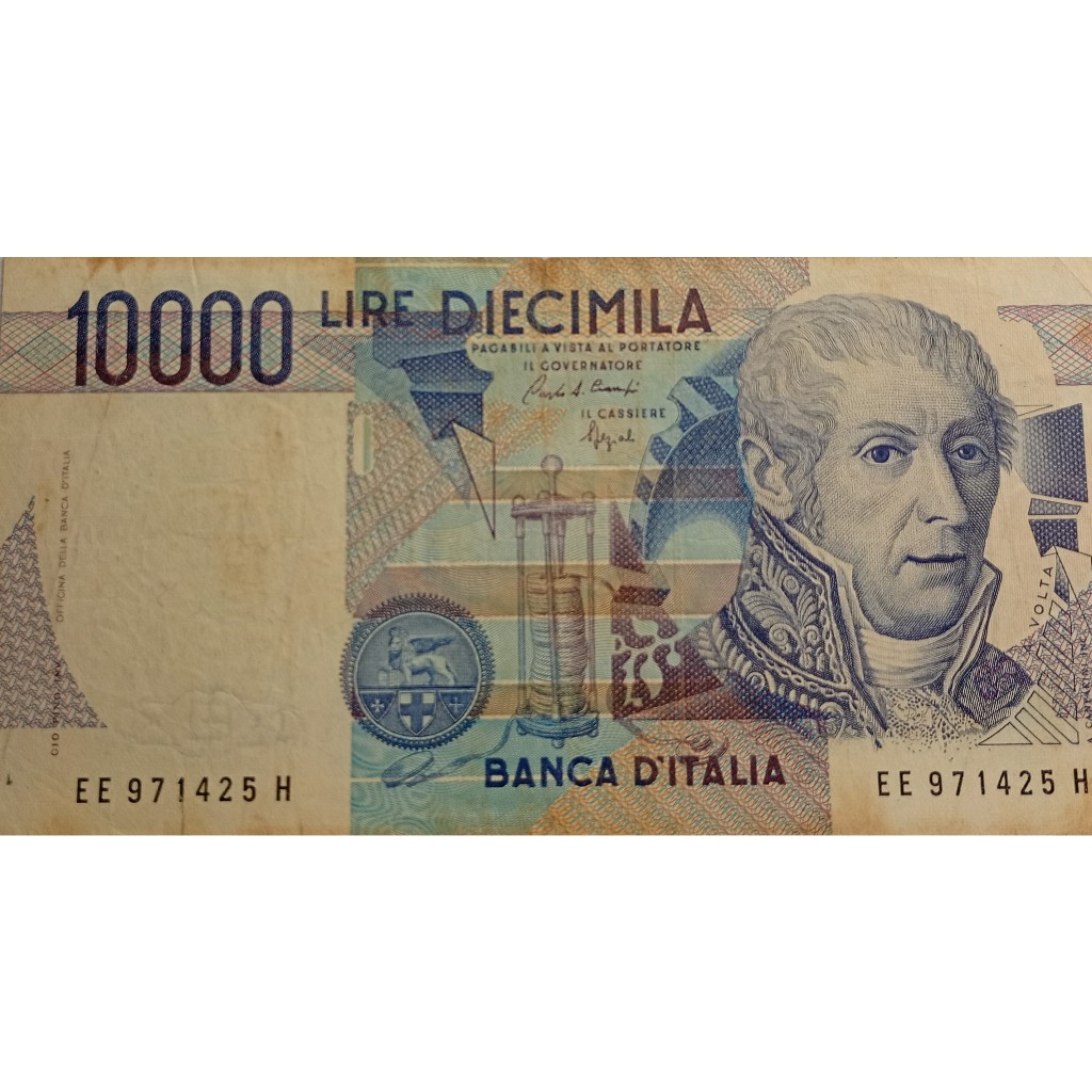 cédula 10 mil liras 1984 itália mbc